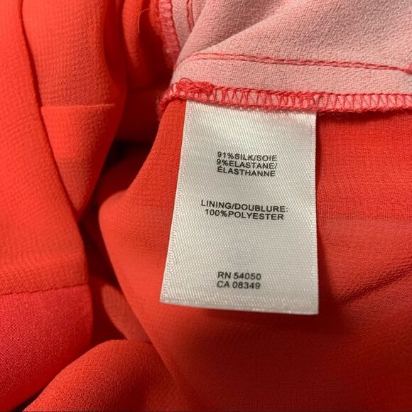 Robert Rodriguez V-neck Silk Sleeveless Mini Dress in Coral - Picture 5 of 8